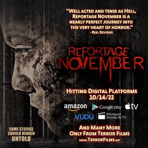C_Sundstrom's tweet photo. 12k views in three days! The horror film REPORTAGE NOVEMBER is now available for free on Joblo Horror Movies. Watch it tonight at https://t.co/1g1CePa2iD

#horror #foundfootage #HorrorFam
#HorrorCommunity #HorrorMovies #film #HorrorFamily #sweden #Tubi #monster #monster #sverige https://t.co/dgUOpSiC3l