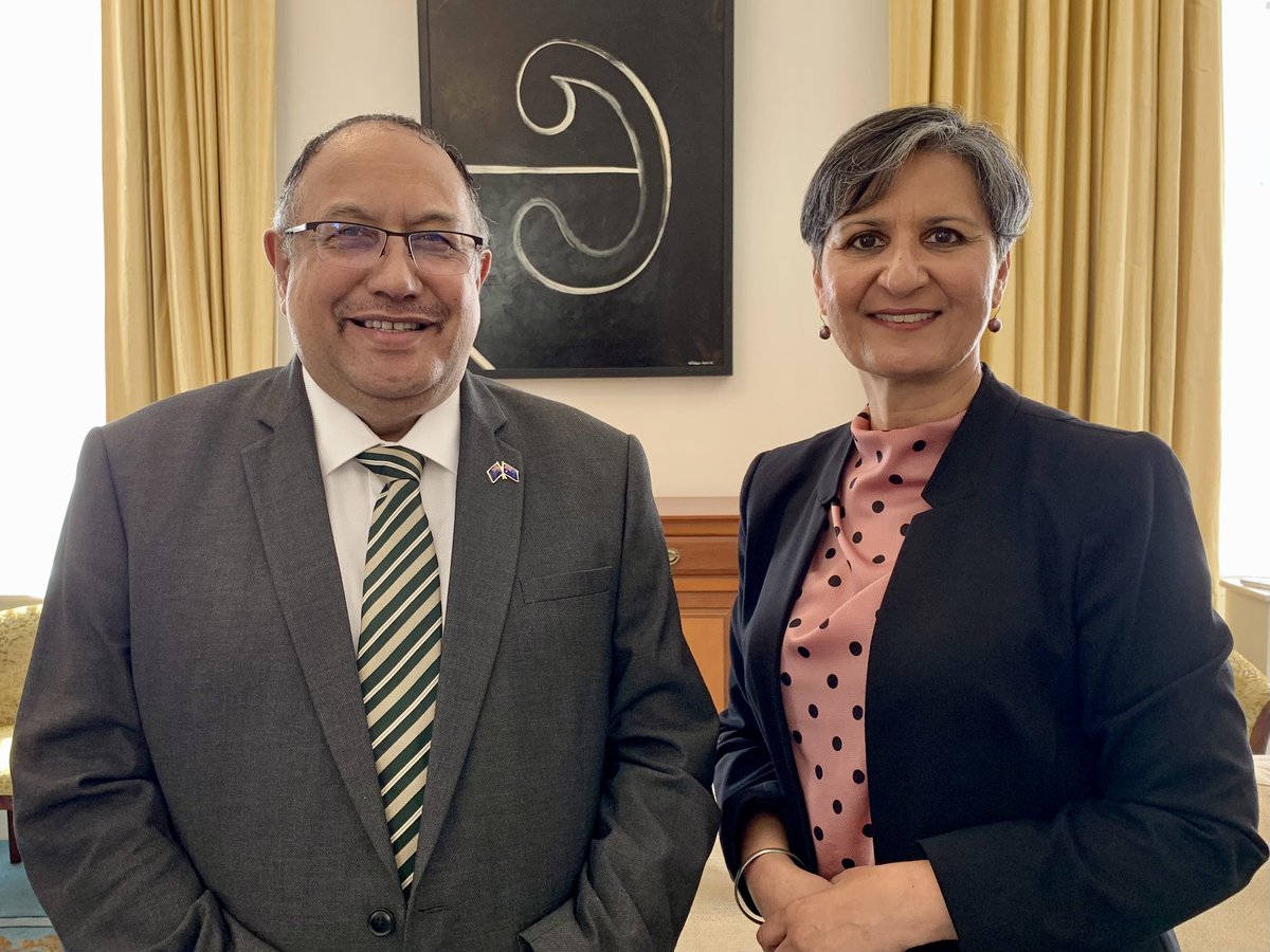 Great meeting with NZ Parliament Speaker <a href="/adrianrurawhe/">Rt Hon Adrian Rurawhe MP</a> today, comparing notes on the 🇦🇺-🇳🇿 rel’ship, our shared interests in the #Pacific and the value of a First Nations Foreign Policy