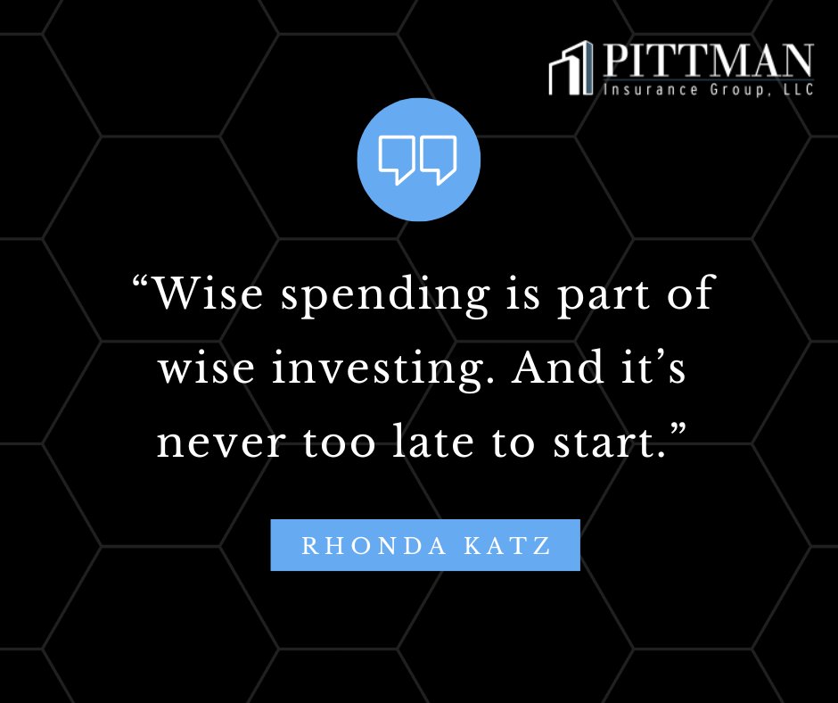 PittmanInsGrp's tweet image. “Wise spending is part of wise investing. And it’s never too late to start.” — Rhonda Katz
#PittmanInsurance #MondayMotivation #MotivationalMonday #MotivationalQuotes #InspirationalQuotes