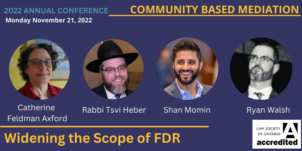 FDRIOntario's tweet photo. We look forward to hearing from this fantastic panel about FDR and mediation in the community. Don't miss this amazing conference - registration closes soon. See the full program here: https://t.co/mtOuYVOmAJ
=1851&wid=1201 #FDRIO #wideningthescope https://t.co/lrwEveW9bI