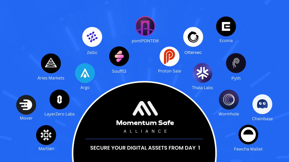 MMTFinance's tweet photo. 📣 The most current, comprehensive @MomentumSafe Alliance 

We have partnered forces with more than 15 projects &amp; are appreciative of the fundamental components that let us develop and enhance #MomentumSafe for its users. 💪

#MomentumSafeAlliance #Aptos #Move https://t.co/WGOb5ytNth