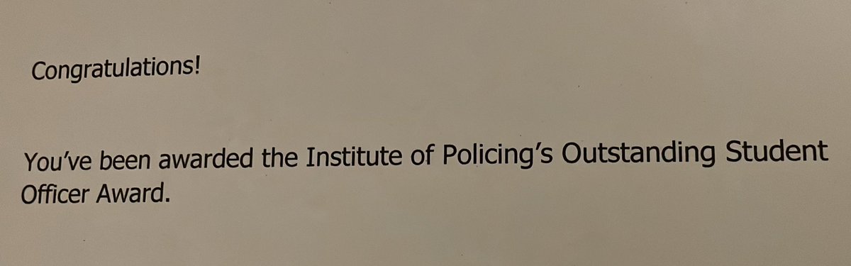 An unforgettable evening celebrating my graduation with colleagues, who without, it wouldn’t have been possible or as enjoyable! 
So incredibly proud to have also been given IoP’s Outstanding Achievement Award ☺️
#classof2022 #hardworkpaysoff #bluelightfamily #outstandingofficer