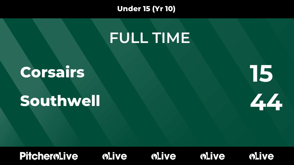 FULL TIME: Corsairs 15 - 44 Southwell
#CORSOU #Pitchero
nottinghamcorsairsrfc.com/teams/12742/ma…