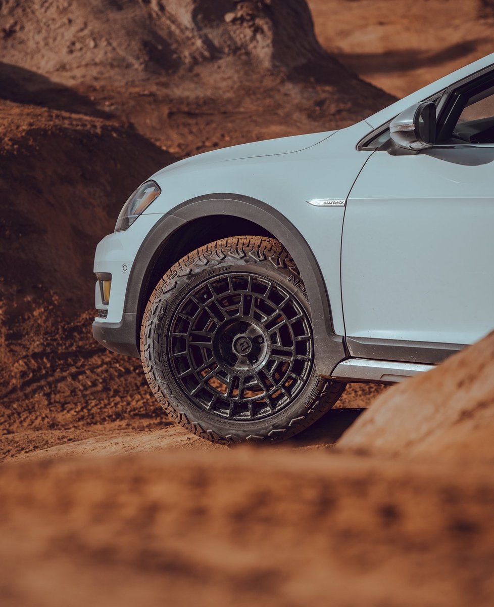NittoTire's tweet photo. Adding all-terrain ability to the Alltrack. The #3PMS rated #NomadGrappler will get you there. #MK7Alltrack @gearoffroad @b2bfab https://t.co/rLYo9zb2hc