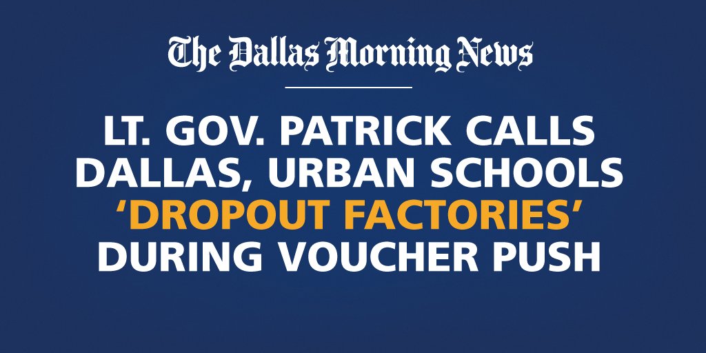 “It is obvious the current lieutenant governor has never served in a classroom to see what effect his dreamed-up schemes have.' — Rena Honea, @AllianceAFT president Full statement on Lt. Gov. Patrick's comments calling urban ISDs 'dropout factories.' ⬇️ texasaft.org/privatization/…