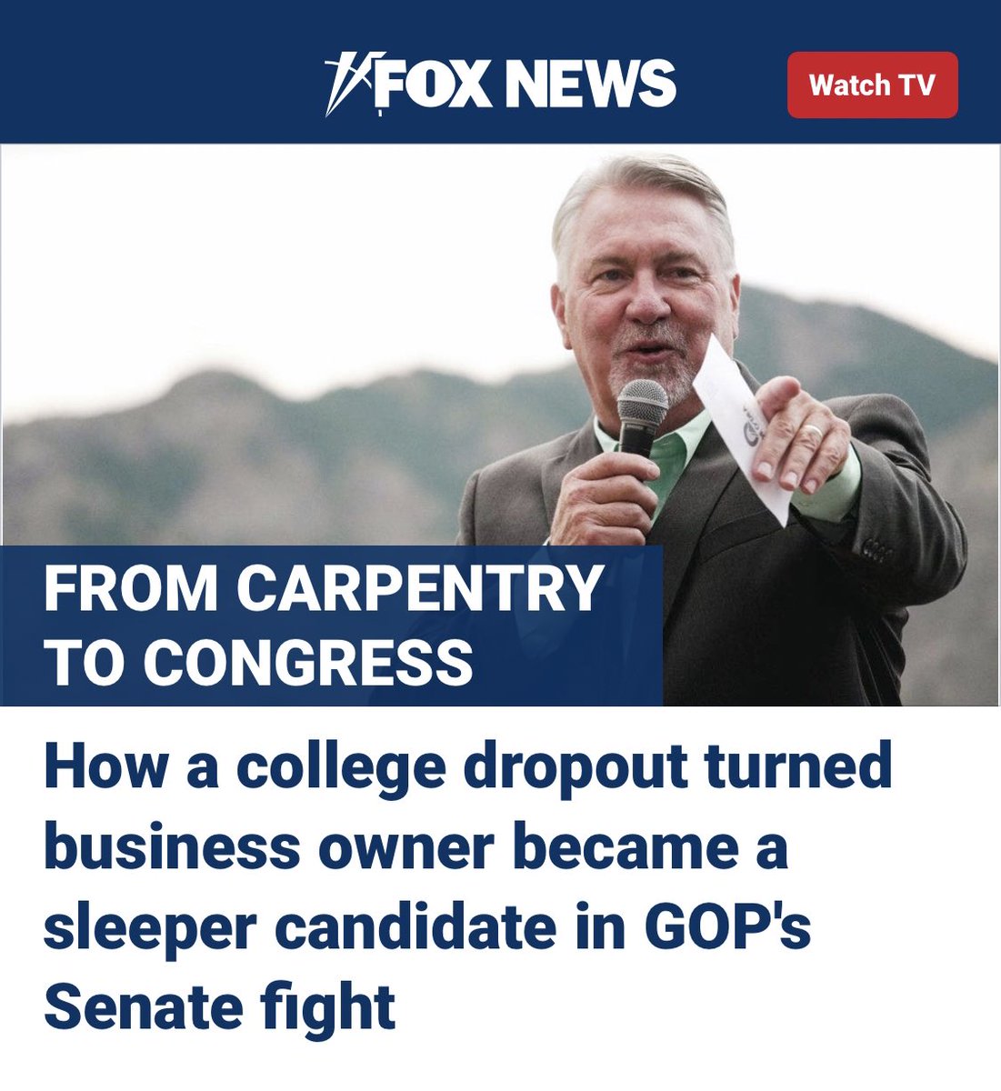 We can’t change D.C. if we keep sending the same people there.

It’s time for something different. <a href="/ODeaForColorado/">Joe O'Dea</a> is a good man. He listens. He works hard. He brings people together. He gets results.

Vote for the contractor. Vote Joe O’Dea. #cosen 

foxnews.com/politics/color…
