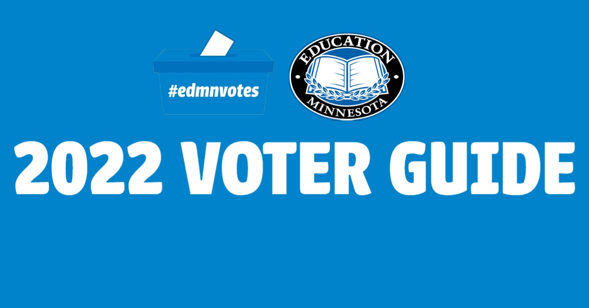 Election Day is TOMORROW!

Find out what candidates are endorsed by educators in your community with our Voter Guide -- including school board races! edmn.me/voterguide #mnleg #mngov #edmnvotes