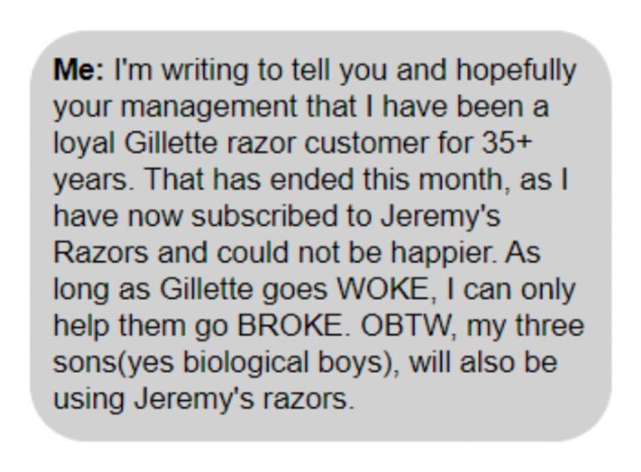 Jeremy’s Razors on Twitter: "Now this is the best a non-woke man can