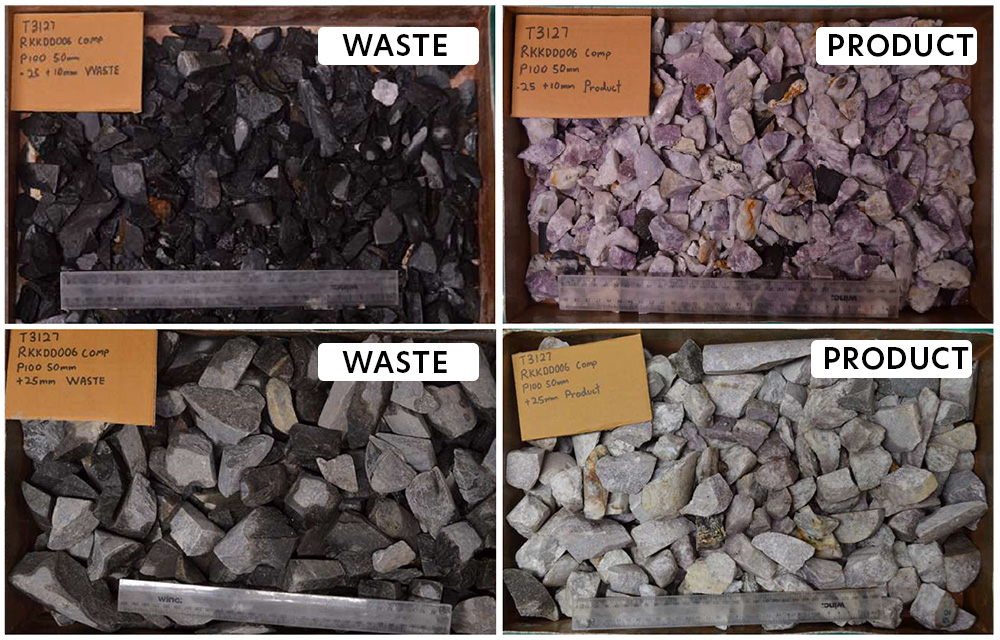 flagshipmineral's tweet photo. Exceptional 'ore' sorting results from $PAM's Reung Kiet Lithium Prospect: Grade almost doubles to ~0.90% Li2O, pathway to higher recoveries, lower capex and lower opex | ASX Announcement: https://t.co/KBtFrYo3bd #PanAsiaMetals #ASX #ASXsmallcaps #ExploringABetterFuture https://t.co/HdRiESXFSk