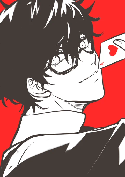 game of cards #P5R #Persona5Royal #Persona5 #akeshu #goroakechi #jokerP5 #明主  #persona5 