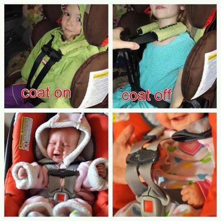 Why car seats, snowsuits, bulky jackets and bunting bags DON'T MIX