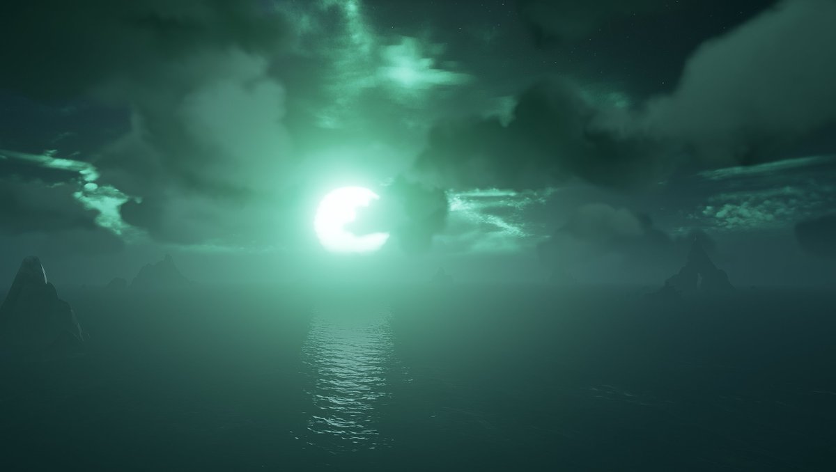 Legend4ryOutl4w's tweet photo. #SoTShot @SeaOfThieves without any filters or something :) first one is my fav screenshot take it one month before but that´s at night the second with a beautiful sundown and a skull fort ✌️ https://t.co/CzXp47tDKK