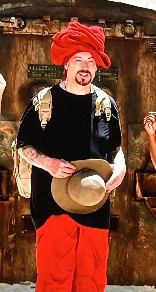 A_brum_1's tweet photo. Professor Quirrells looking different these days  #ImACeleb https://t.co/7XVK40ONzB