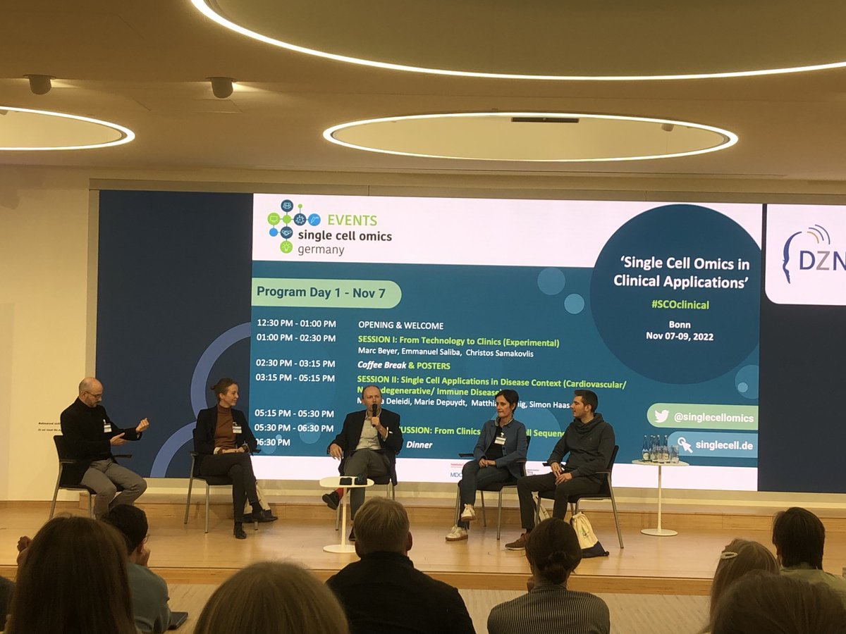 Very happy to be at the in-person workshop on „Single Cell Omics in Clinical Applications“ in Bonn. Exciting talks and a very successful panel discussion!