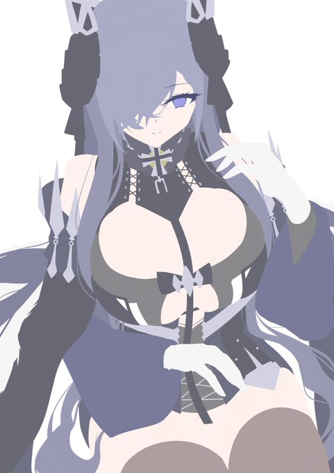 ラフから色を置いて線を後付けするやつ
...MUZUKASI! 