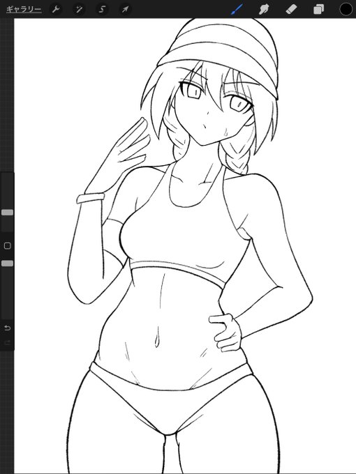 線画。

塗る。 https://t.co/kjohSWaNlo 