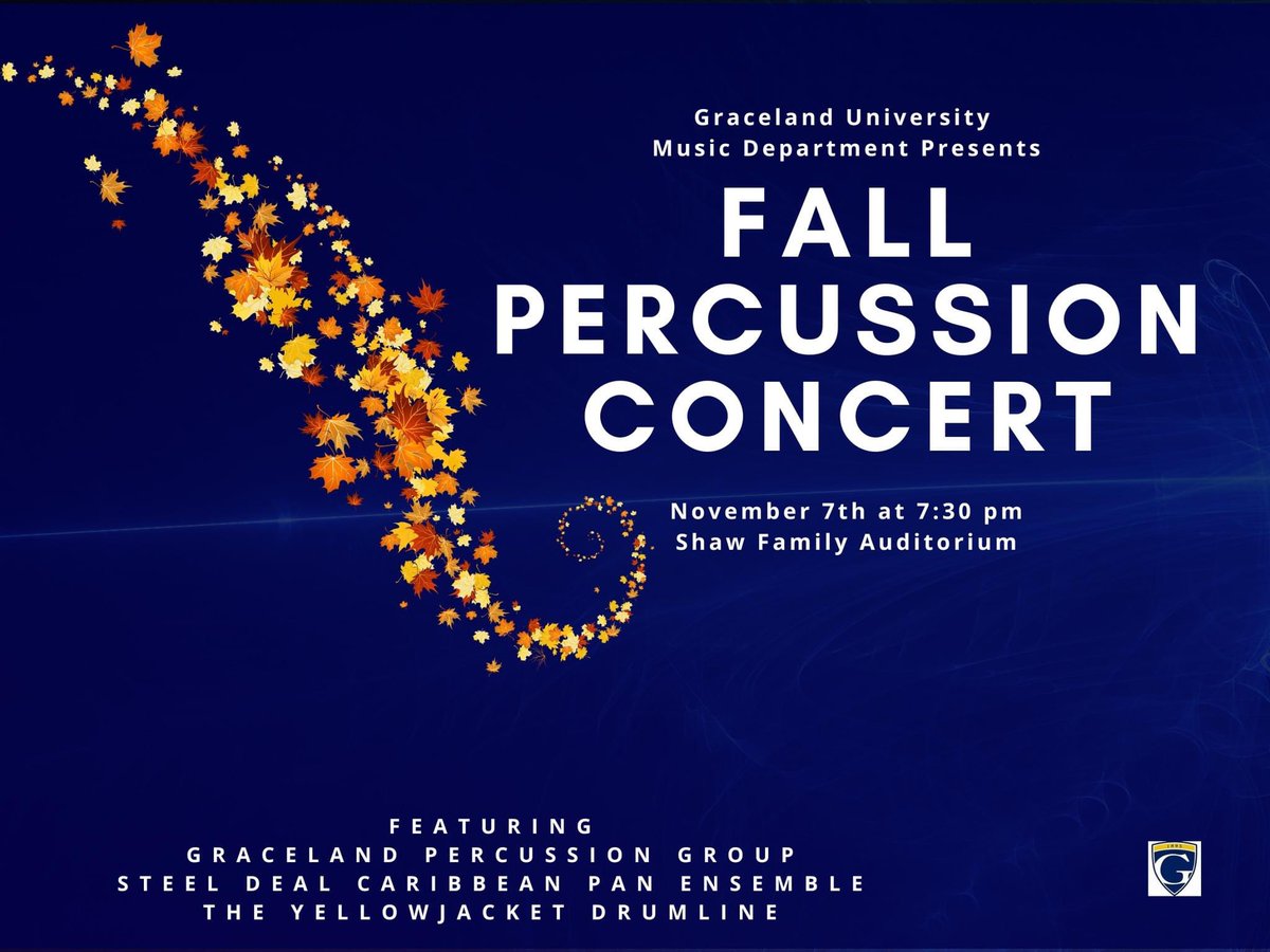 TesslaMichael's tweet photo. Please join us for our annual fall percussion ensemble concert tonight in the Shaw Family Auditorium at 7:30 pm. There’s still time to get free tickets through the Shaw box office online at https://t.co/Uv5N41VjJq https://t.co/lgE9J5FzZa