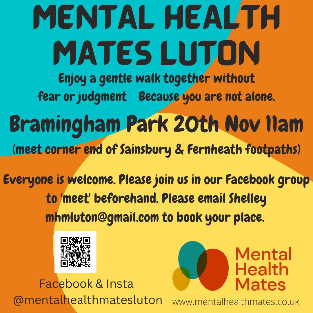 Date for #walk #mentalhealth #luton #braminghampark    #lutonevents #wellbeing #nature