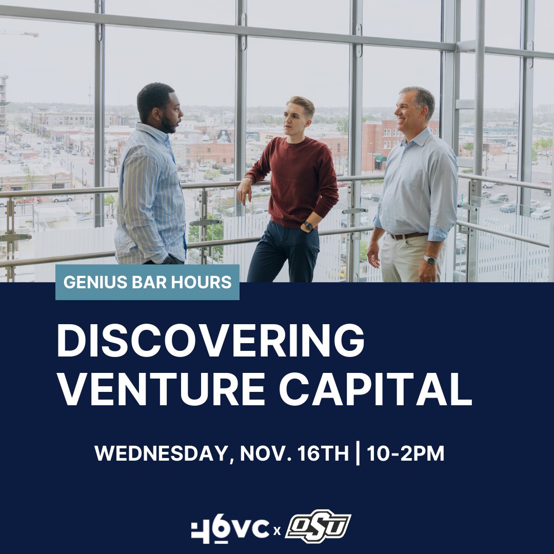 FortySixVC's tweet photo. OSU Students &amp; Friends - Our managing partner, Tracy Poole, and team will be hanging out at the Genius Bar on Wednesday, November 16th. Bring your questions and come chat about all things VC, startups, and more with us! https://t.co/f2wKLBCK1V