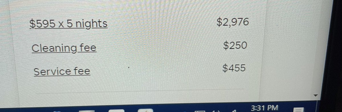 lizcookiek's tweet photo. . @Airbnb out of their damn minds with these fees. Won’t be booking ever again with y’all https://t.co/IWBiNA0hVH