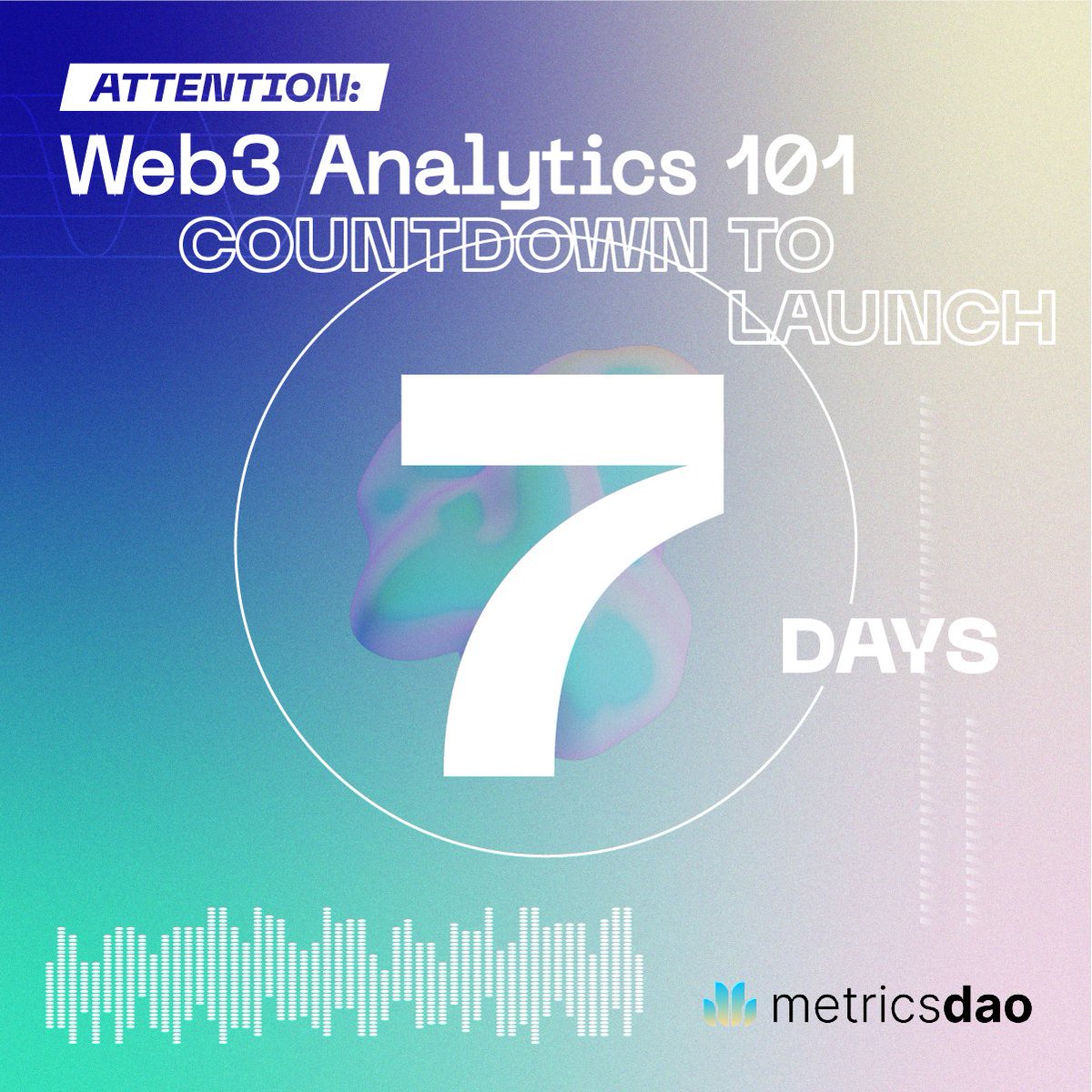 MetricsDAO's tweet photo. We just announced our weekly live course to become a web3 data analyst

🤯 And 60 of you have already signed up!

Cause duh - the best way to learn is with a group.

Limited spots so make sure to claim access today👇

https://t.co/vn0lB3chKB https://t.co/CTuMptBYbi