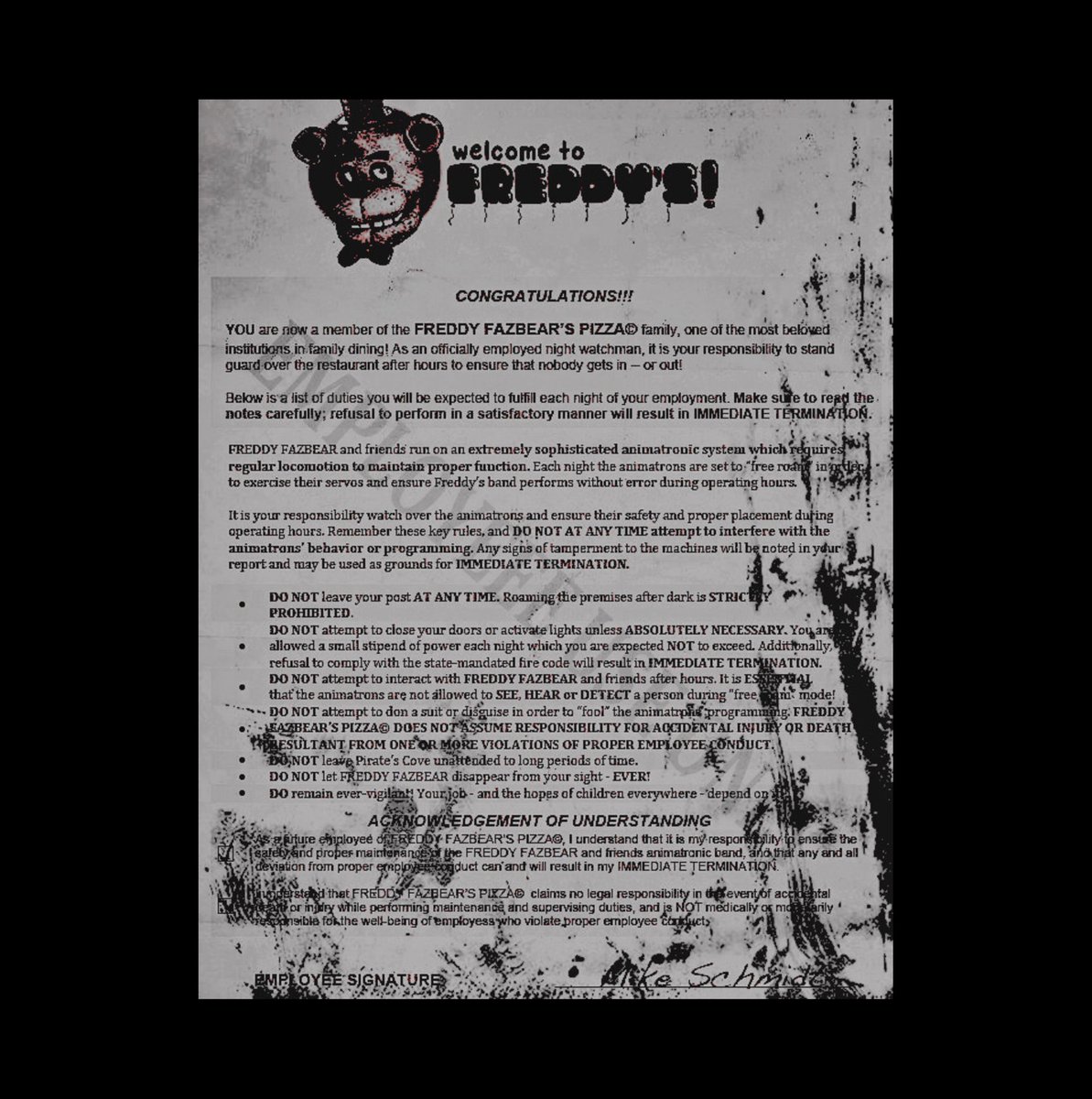 ⠀temp⠀ pinned  .  ￼￼

filter  credits  ;  bw
shades  ,  @/polaroidfilters
break  my  bones  ,
@/sladestrokes

CW  —  violence  &amp;
dark  themes  .

#fnafrp #fivenightsatfreddysrp
#multiverserp #mvrp #roleplay