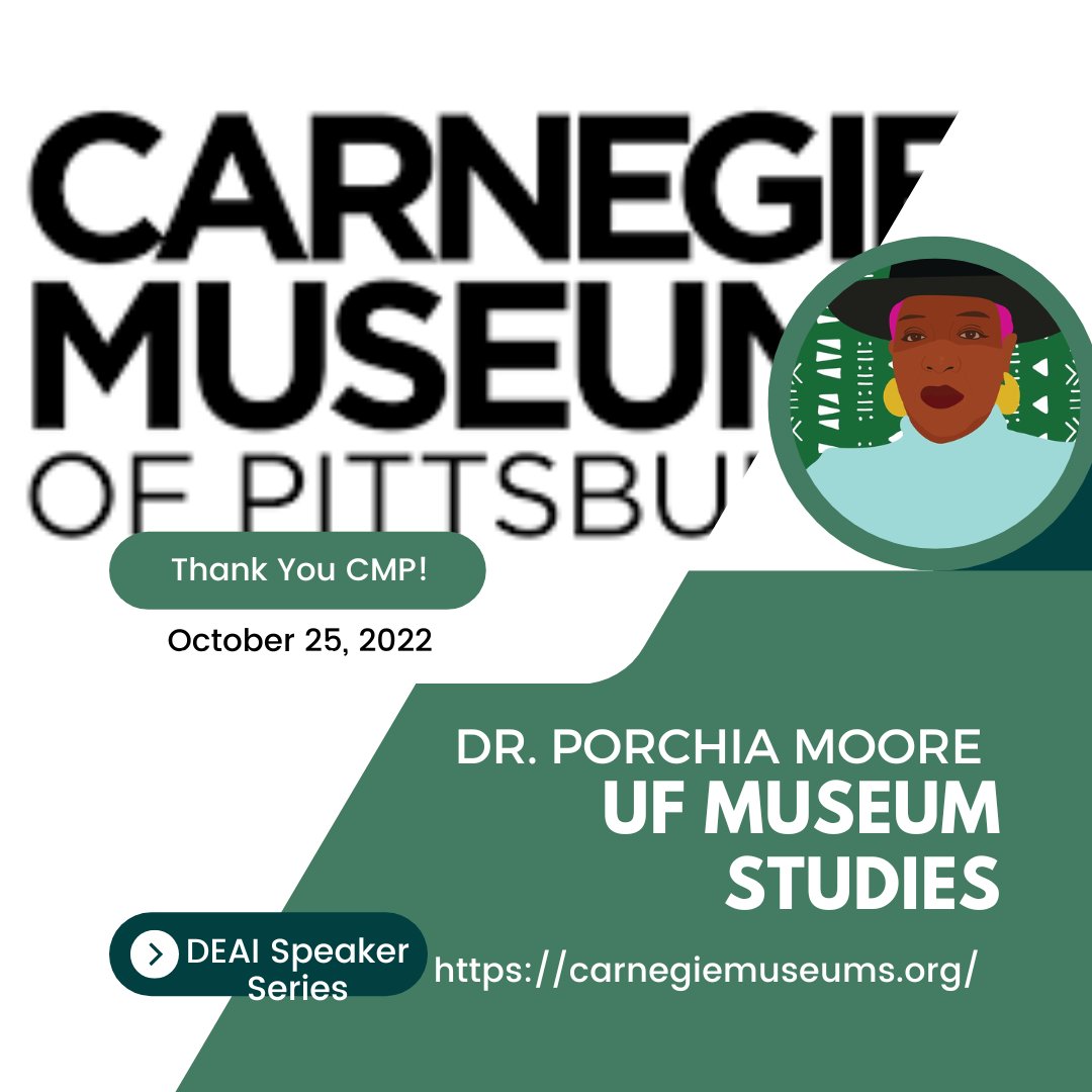 UF College of the Arts (@ufcota) on Twitter photo On Oct 25 #ufcota prof <a href="/PorchiaMuseM/">Dr. Porchia Moore</a> presented a talk for Carnegie Museums of Pittsburgh professionals DEIA speaker series. Dr. Moore's talk focused on new 21st century practices for museums + professionals focused on decolonizing futures and increasing racial literacies. 🧵 1/2. On Oct 25 #ufcota prof <a href="/PorchiaMuseM/">Dr. Porchia Moore</a> presented a talk for Carnegie Museums of Pittsburgh professionals DEIA speaker series. Dr. Moore's talk focused on new 21st century practices for museums + professionals focused on decolonizing futures and increasing racial literacies. 🧵 1/2.