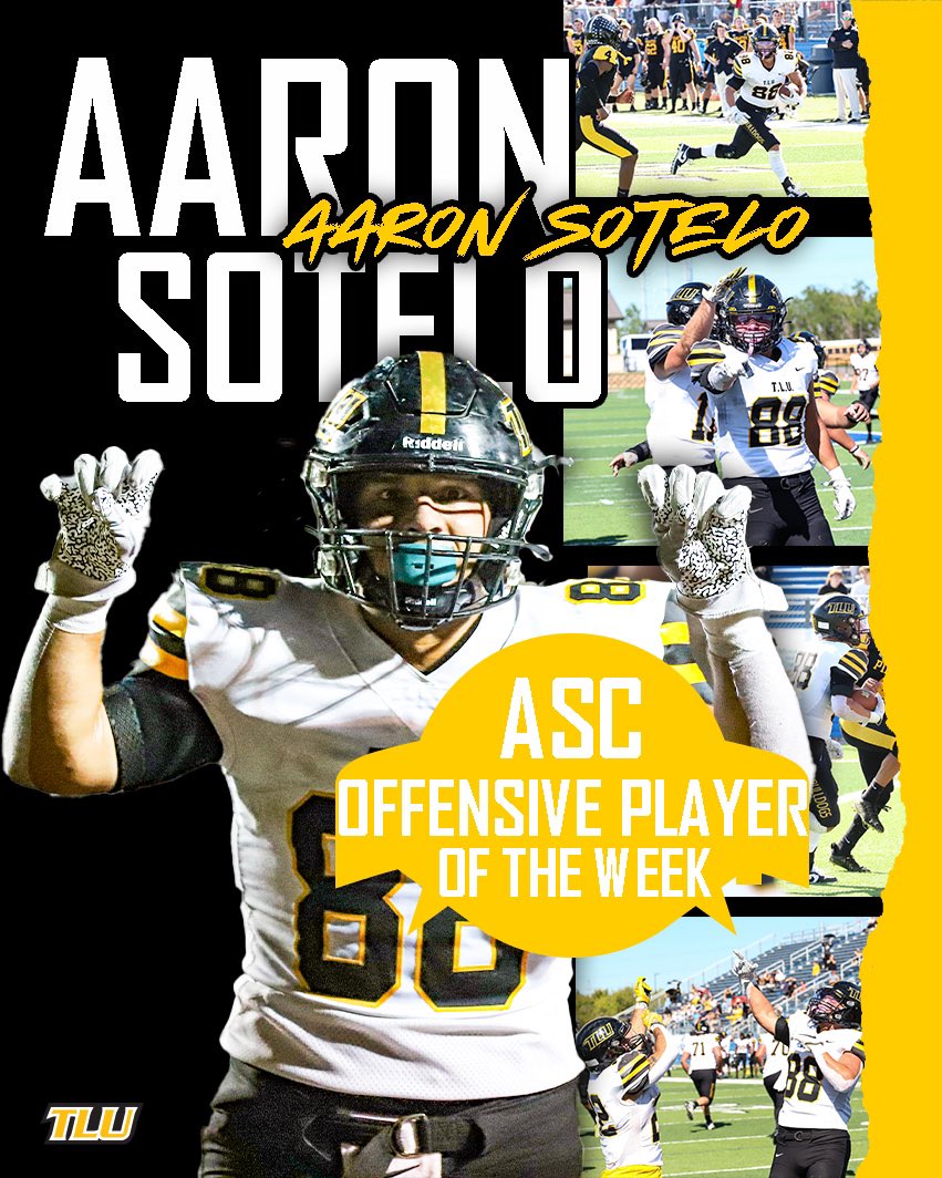 Your ASC Offensive Player of the Week…

The PLAYMAKER himself 8️⃣8️⃣

🗞️: tlubulldogs.com/sports/fball/2…

#TooLiveU | #PupsUp