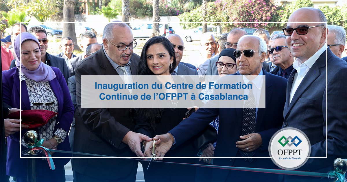 OFPPT_Officiel's tweet photo. Dans le cadre de ses actions de valorisation de son #capital_humain, l’#OFPPT a procédé le 07 novembre à Casablanca à l’inauguration d’un nouveau centre de #formation_continue à Ain Borja.
En savoir plus sur : https://t.co/gqXvcTqqDj https://t.co/ZvomEzpNOv