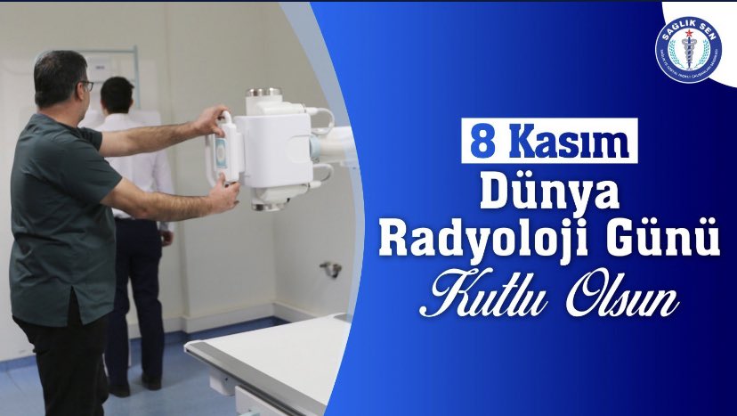 Dünya Radyoloji Günü vesilesiyle hastalıkların tanı ve teşhisi için özveriyle çalışan tüm radyoloji emekçilerimizin gününü yürekten kutluyorum.
#DünyaRadyolojiGünü
#8KasımRadyolojiGünü
#RadyolojiÇalışanları  #SağlıkSen