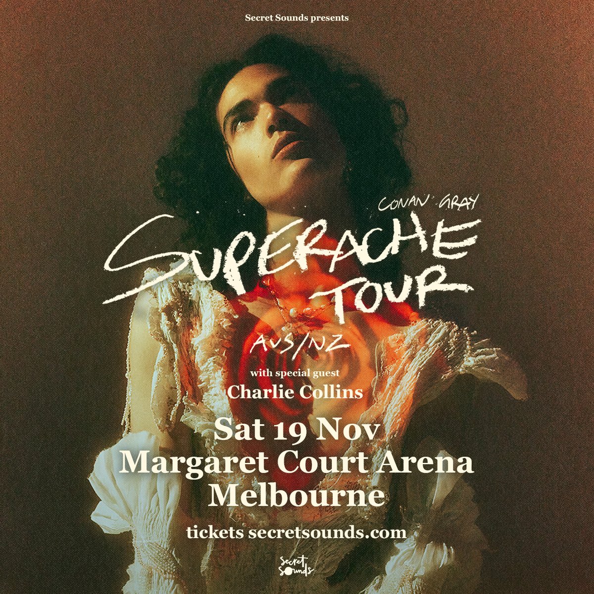 Margaret Court Arena (@mcourtarena) on Twitter photo 🤝 𝗦𝗨𝗣𝗣𝗢𝗥𝗧 🤝
Joining <a href="/conangray/">conan gray</a> on his Superache Tour next month will be Australia's own, <a href="/xcharliecollins/">Charlie Collins</a>.
ℹ Info: bit.ly/MCA-CONAN22 🤝 𝗦𝗨𝗣𝗣𝗢𝗥𝗧 🤝
Joining <a href="/conangray/">conan gray</a> on his Superache Tour next month will be Australia's own, <a href="/xcharliecollins/">Charlie Collins</a>.
ℹ Info: bit.ly/MCA-CONAN22
