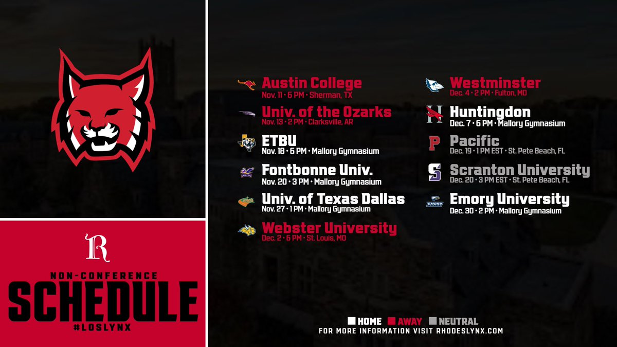 It’s the most wonderful time of the year! 

Basketball season is here! Check out our non-conference schedule and make plans to watch #LosLynx!