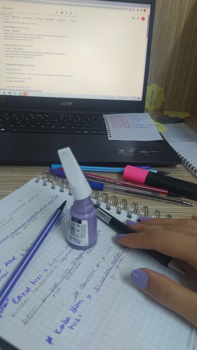 Ders çalışırken gelen oje sürme perileri