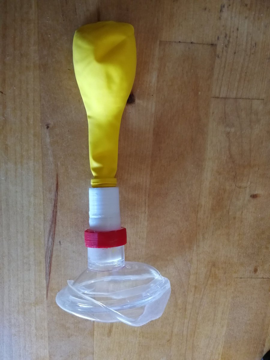 PAUSAFE2's tweet photo. A 3d printed mask to treat glue ear disease. For a 5 years old kid. Working great! 
#otovent #otitis #kids #glueear #3d https://t.co/26RlIGEYbV