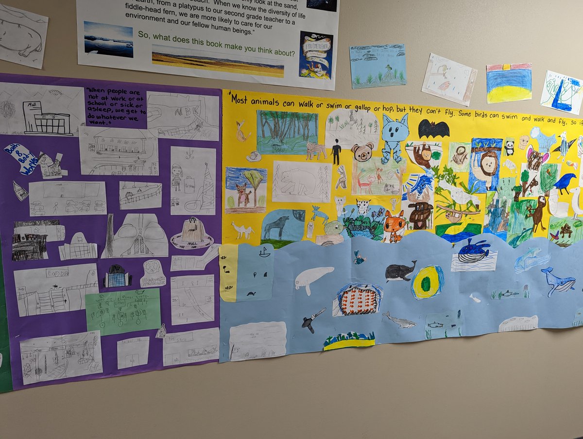 Frontier Valley Elementary students created a schoolwide mural for “If You Come to Earth” by @SophieBlackall #OneBookDCSD! Librarian Cindy Holguin: “Our focus was on how you can see the whole of something but need to zoom in to truly understand that object or person.' @dcsdk12