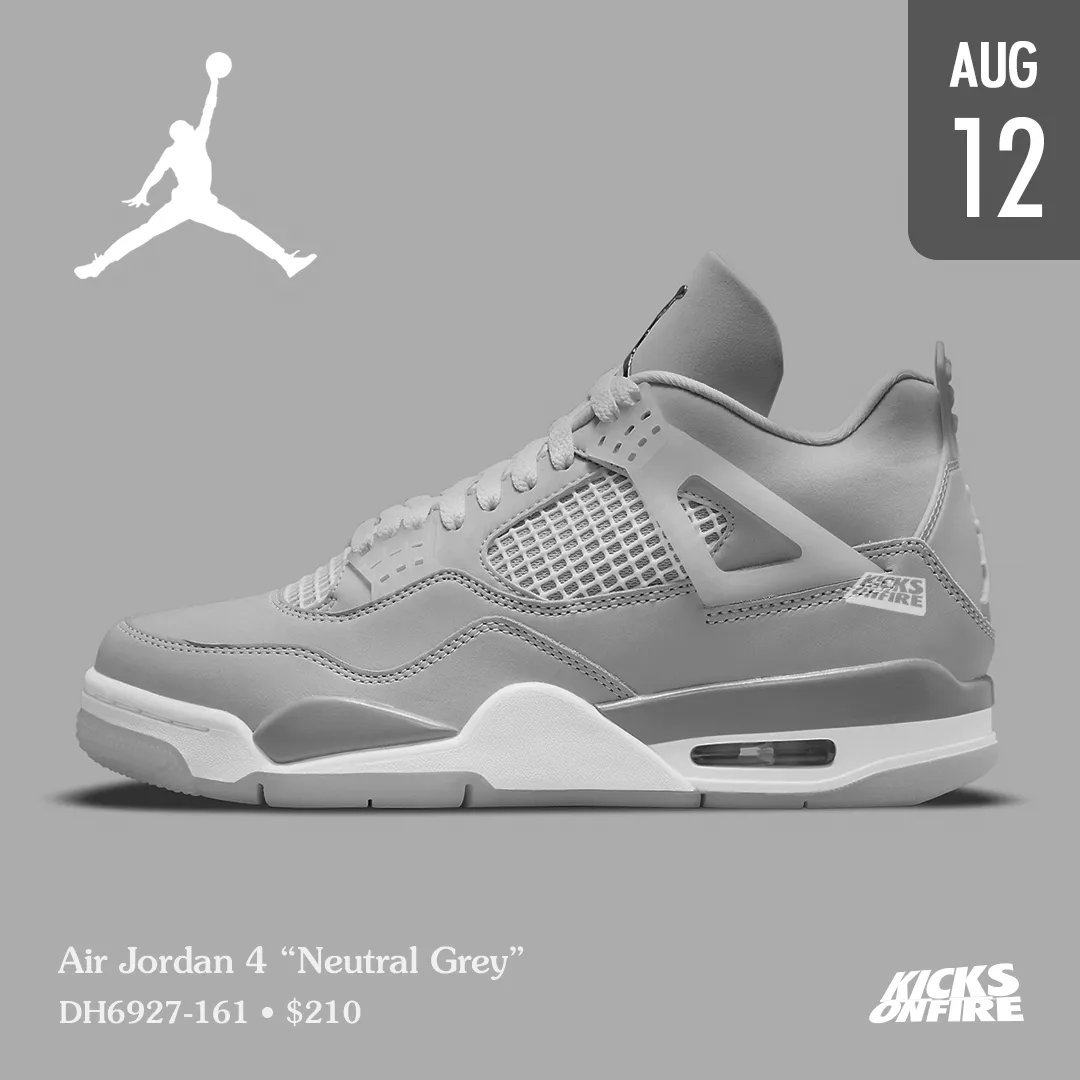 kicksonfire's tweet image. Air Jordan 4 “Neutral Grey” 🌪️ Need this pair ?