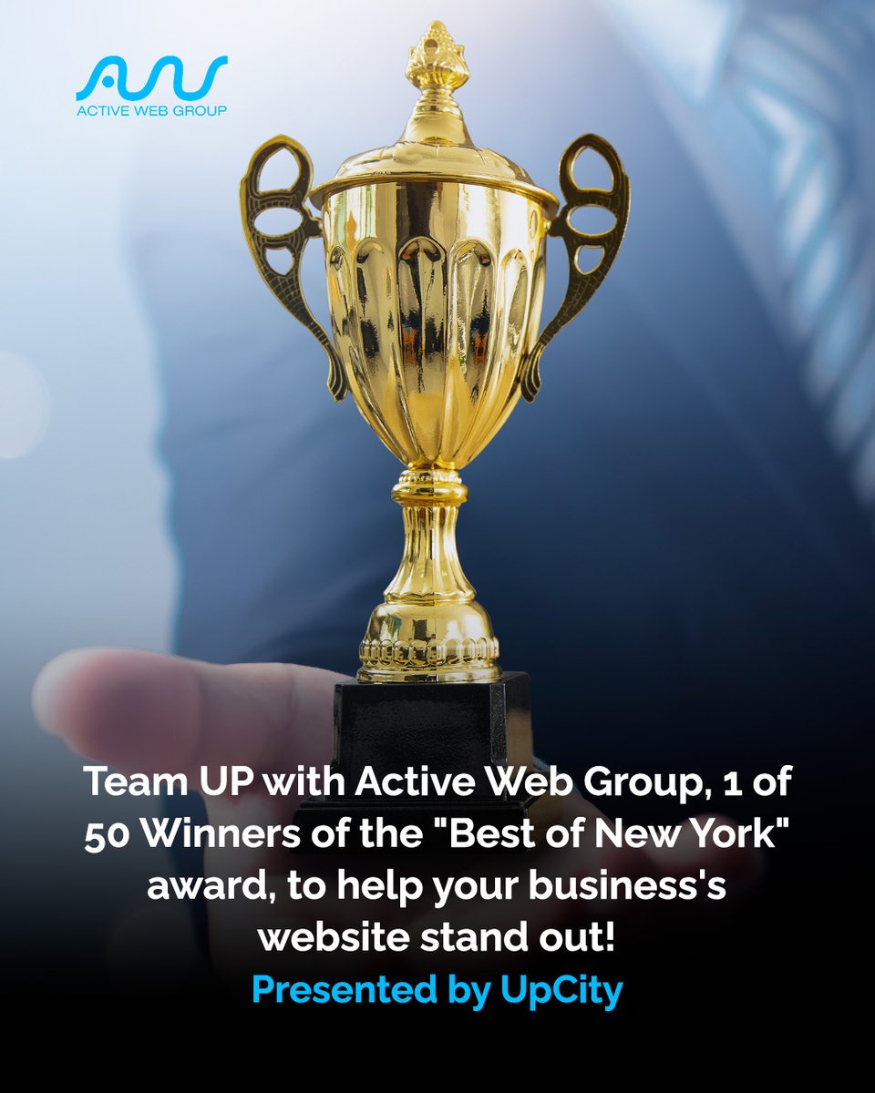 awg's tweet photo. Active Web Group team of digital marketing specialists are proud to be the recipient of the 2022 UpCity "Best of New York" award in the state of New York.
-
#activewebgroup #webdesign #seo #emailmarketing #socialmedia #digitalmarketing #agency https://t.co/Iet8hjOgTt