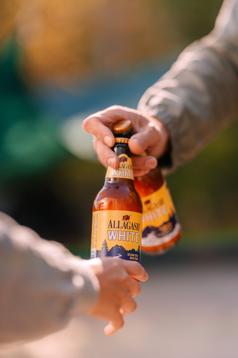 One Allagash White for us, one Allagash White for you. Sharing beer with friends is one of our favorite things to do.