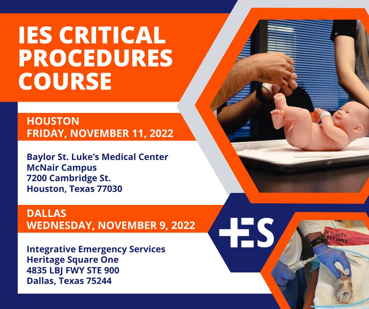 IESHealthcare's tweet image. The IES Critical Procedures Courses are this week! 

Don&apos;t forget to register to secure your spot.

ies.healthcare/ies-critical-p…

#IES #IEShealthcare #IESevents #CPC #IESCPC #IESeducation