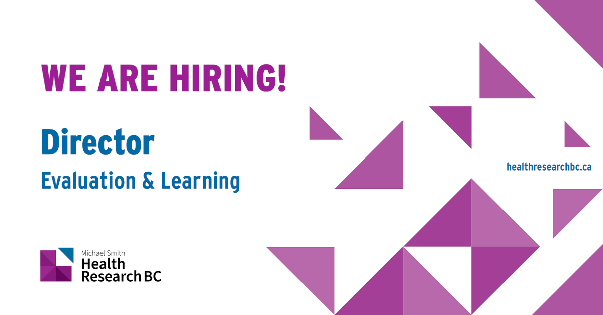 HlthResearchBC's tweet photo. We’re growing &amp; actively recruiting for a Director, Evaluation &amp; Learning. If you have experience leading multi-method research &amp;/or #Evaluation projects, including complex public sector initiatives with diverse stakeholders, we’d love to hear from you. https://t.co/jcl3PBTidE https://t.co/5oYKg33MXa