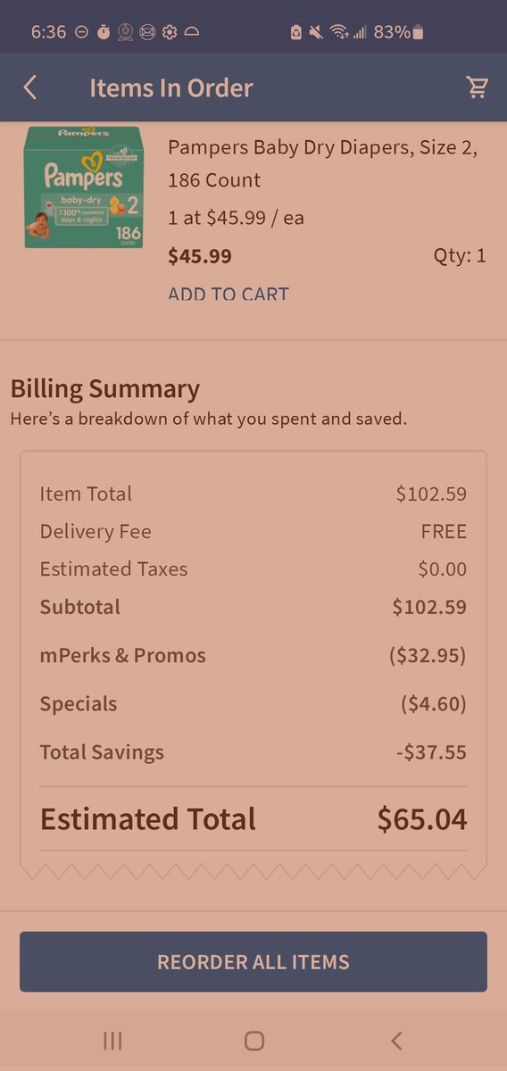 NissaAdele's tweet photo. @meijer Placed a delivery order for baby items SPECIFICALLY because of the deals offered. Yet I got emailed a higher price, and charged even higher! Would never have placed the order. Messaged customer service to no response https://t.co/Yk7A9wGvXy