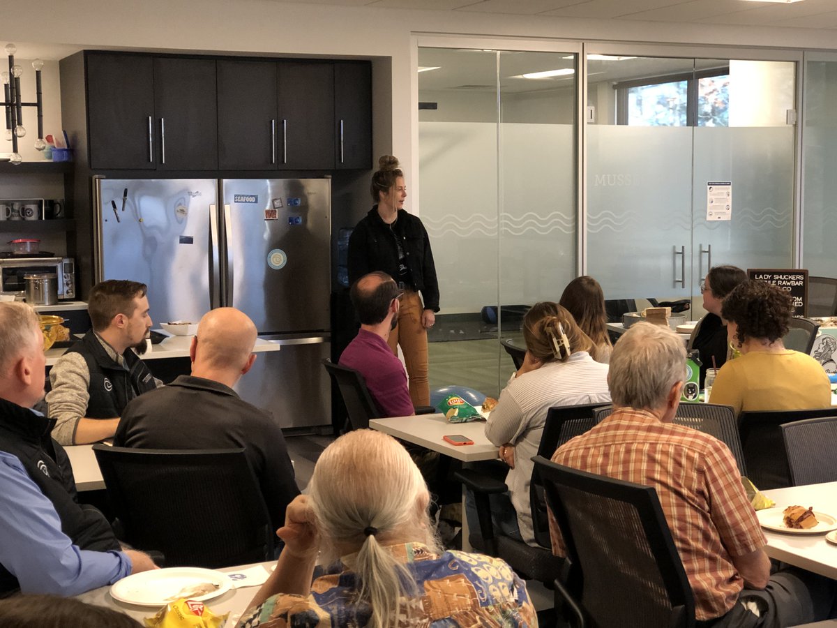 Lady Shuckers brought a raw bar to GSA's Portsmouth office today featuring Whiskey Stones #oysters from Harpswell, ME. Lady Shuckers' mission to support #Maine oyster farmers while shaping a narrative of diversity and inclusion for the #aquaculture industry. 👏