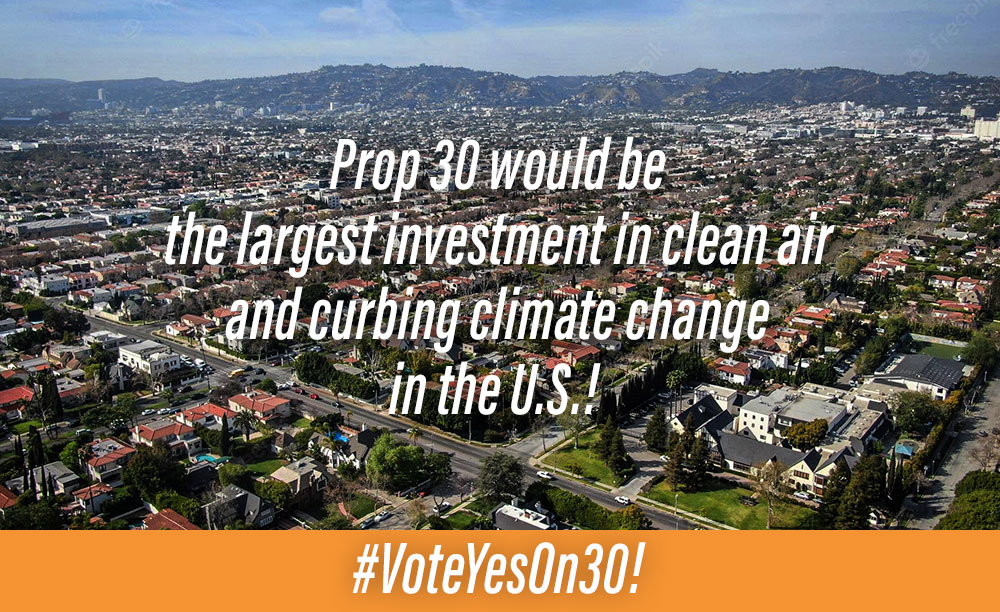 #YesOn30 Reason 8: We're on the verge—if you help us!—of winning #Prop30 to clean CA's air, fight CA's increasingly deadly fires &amp; fund CLEAN cars, SUVs, short- medium- &amp; heavy-duty long-haul trucks, school buses, planes, trains &amp; ships. And live to tell the tale to our children!