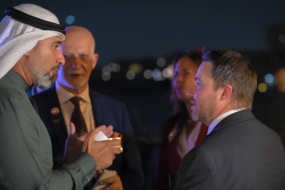 SKTradeInvest's tweet photo. Assistant Deputy Minister of Economic Development Tyler Lynch spoke at #ADIPEC on how #Saskatchewan is pioneering clean energy technologies like carbon capture, lithium, geothermal energy, and small modular reactors.
#SaskInUAE #ThinkSask
@CanadainUAE https://t.co/CXncibcMCS