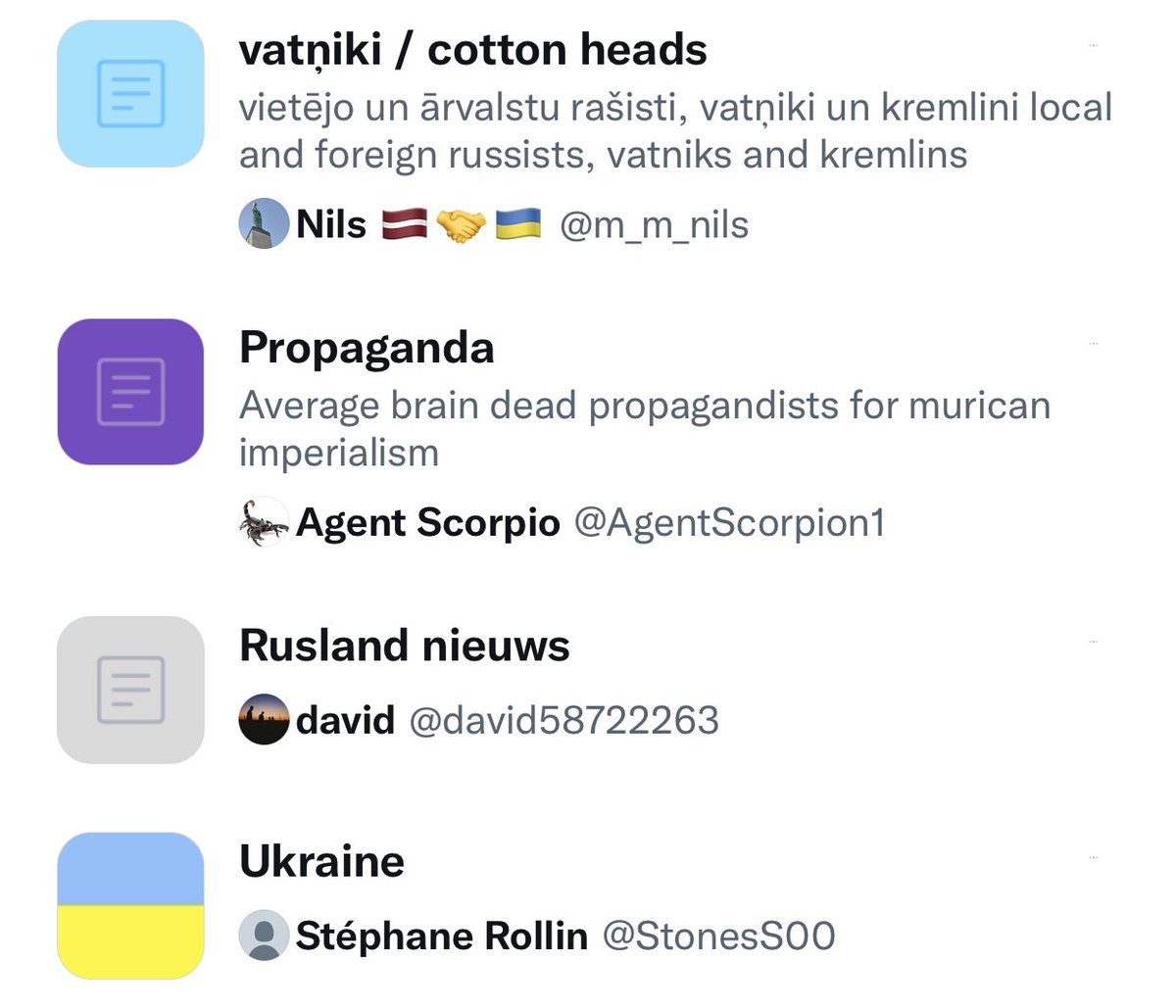 leonidragozin's tweet image. Love symmetry. Within one hour people boxed my account as:
- Kremlin propaganda 
- American propaganda
- Russian news 
- Ukrainian news 

Haters were blocked naturally.
