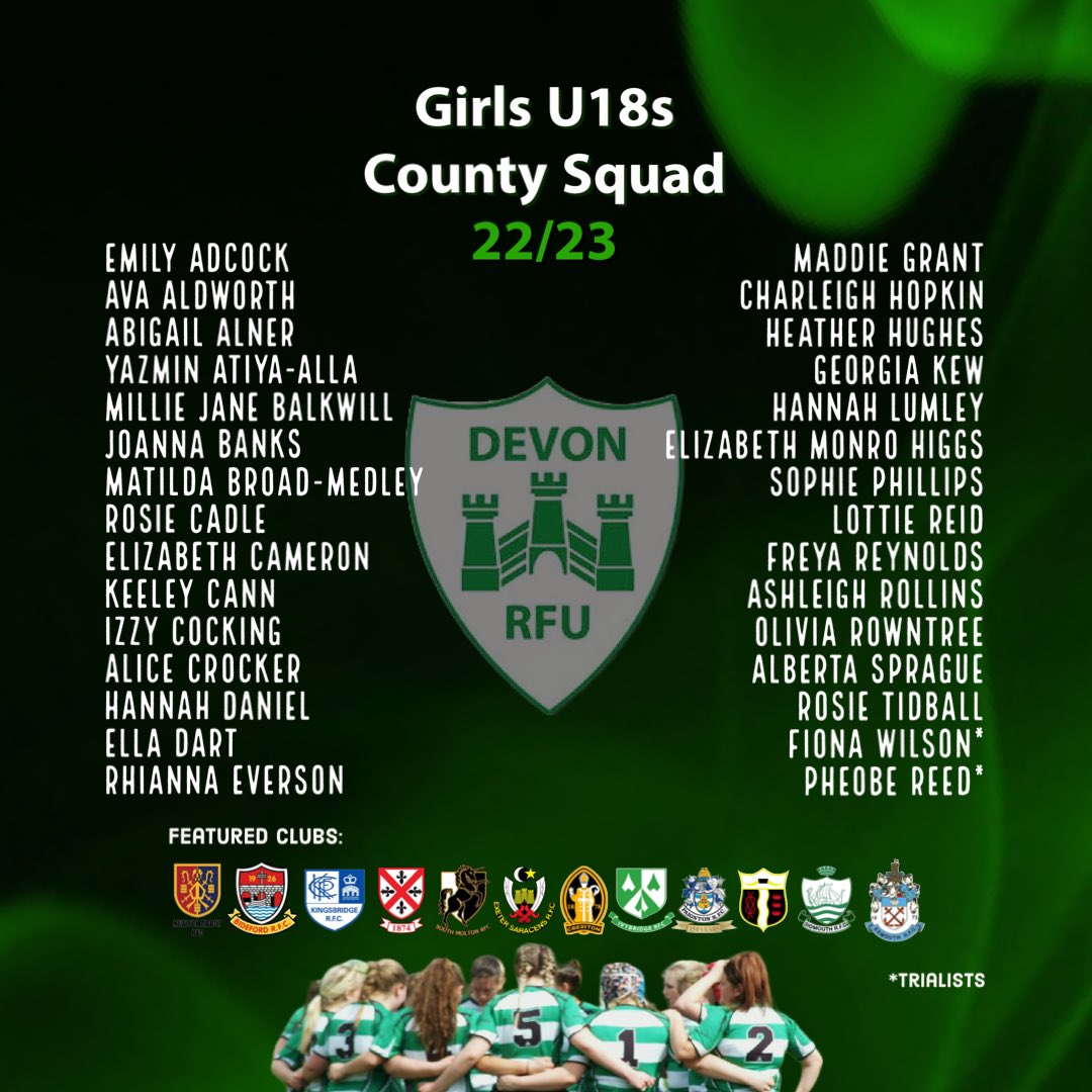 ExeterSaracens's tweet photo. Fantastic to see sarries U18s Freya, Izzy, Olivia and Millie in the @DevonRFU Girls U18s squad for the season! https://t.co/AufhHKrnal