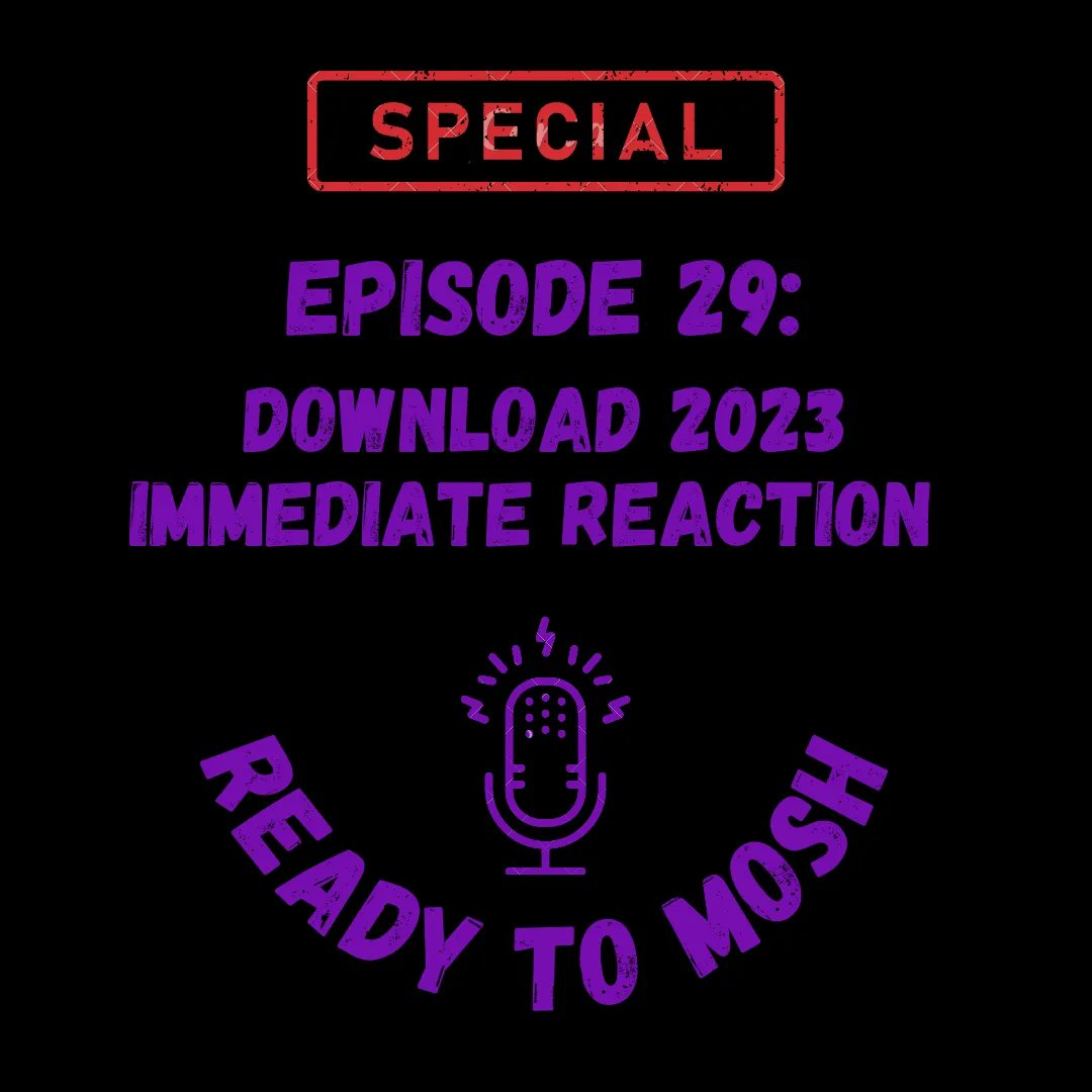 Readytomoshcast's tweet photo. 📢 EPISODE 29 - a minisode...Listen to our initial reaction to the first Download 2023 announcement 🤘Let us know your thoughts on the line up so far!
🎧Out now on all podcast platforms - link in bio
#readytomosh #musicpodcast #festivalpodcast #download2023 #dl20 https://t.co/BpAg7AzGOX
