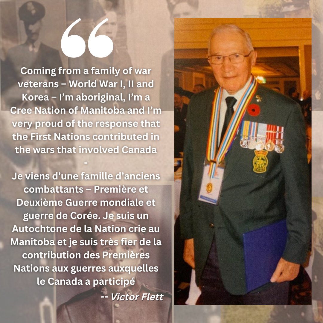 Today we mark National Indigenous Veterans Day and the as many as 12,000 aboriginal veterans who have served in the 20th century. PO1 (retired) Victor Flett is one such member. From a family of service members he was a sonar man during the Korean War and now lives in Victoria.