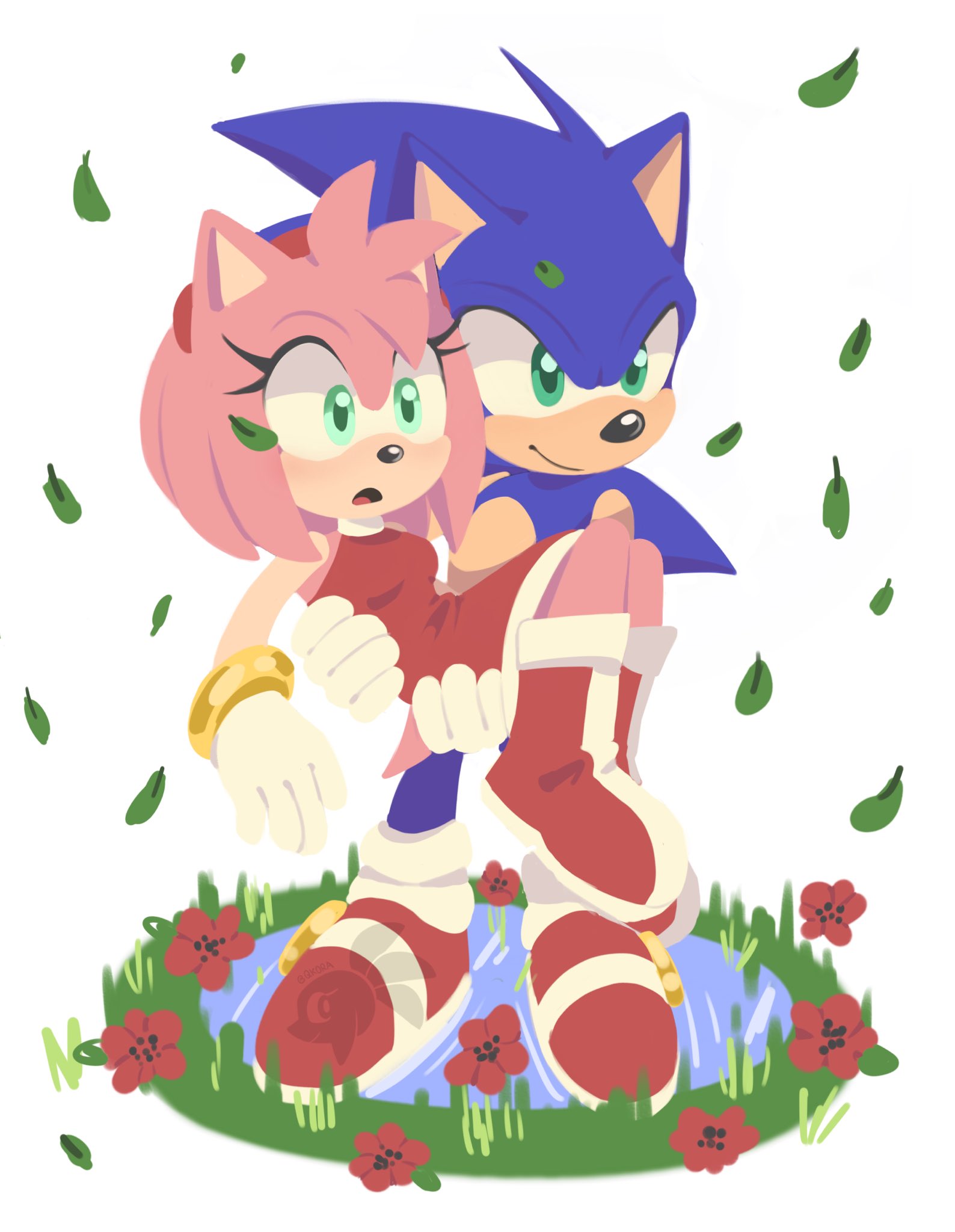 쿠모🌻 on X: Boom Sonamy💙💖 #SonicTheHedgehog #AmyRose