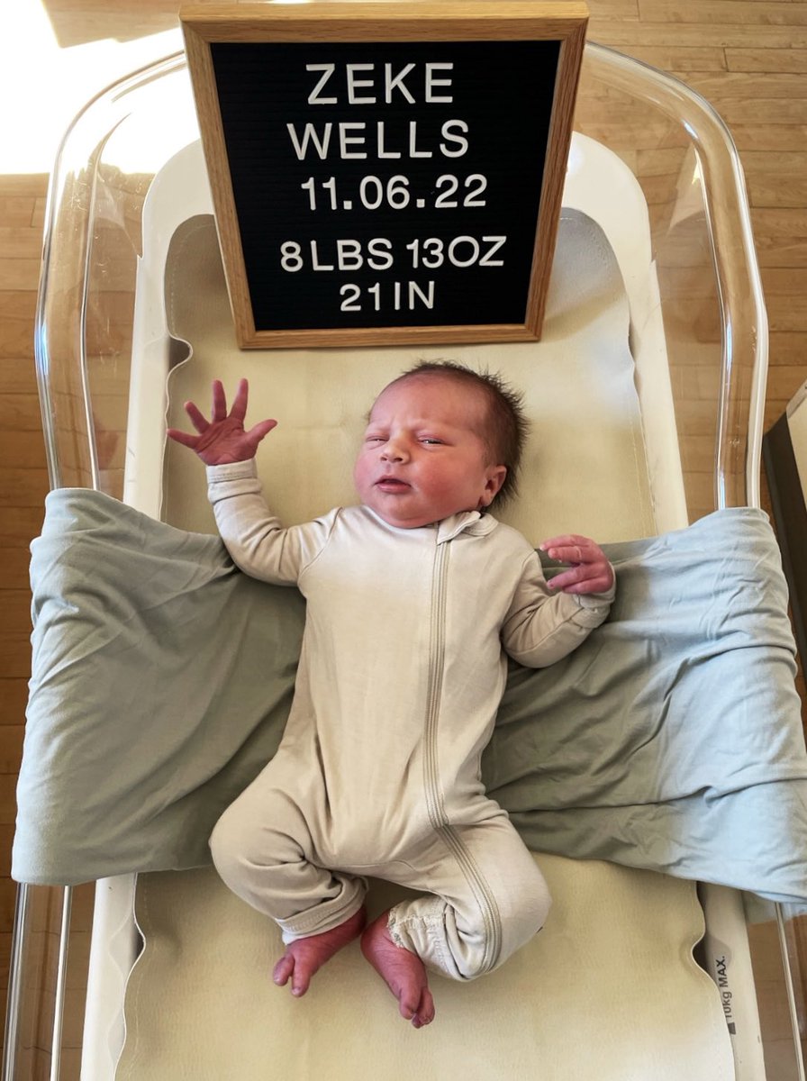 Welcome to the 🌎, little bro. 👋🏼 We love you Zeke Wells Lobato. 💙 Grateful for all the love &amp; support… especially from the best husband/dada out there.